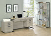 CoasterEssence Loomis 60-inch whitewashed grey computer desk with four drawers