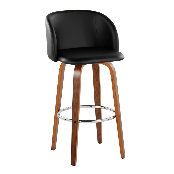 Fran - Fixed-Height Barstool (Set of 2) - Walnut Wood
