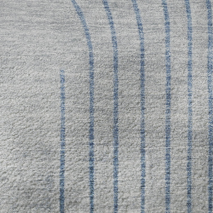 10' X 14' Geometric Washable Area Rug With UV Protection (710646) - Blue / Gray