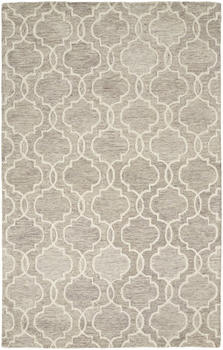 12' X 15' Wool Floral Hand Tufted Area Rug - Brown And Ivory
