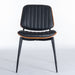 Set of 2 Giga mid-century modern dining chairs with walnut bentwood back, upholstered seat, metal legs, and adjustable feet.