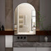 Giga arched recessed medicine cabinet with mirror, metal frame, adjustable shelves, wall-mounted bathroom storage cabinet