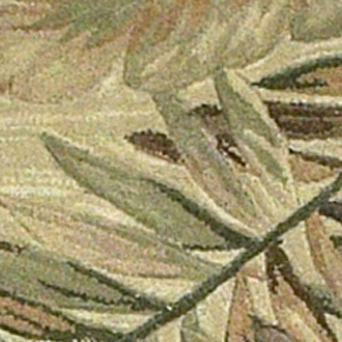 9' x 12' Hand Tufted Tropical Leaves Indoor Area Rug - Ivory