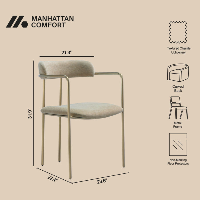 Manhattan Serene - Metal Upholstered Dining Chair