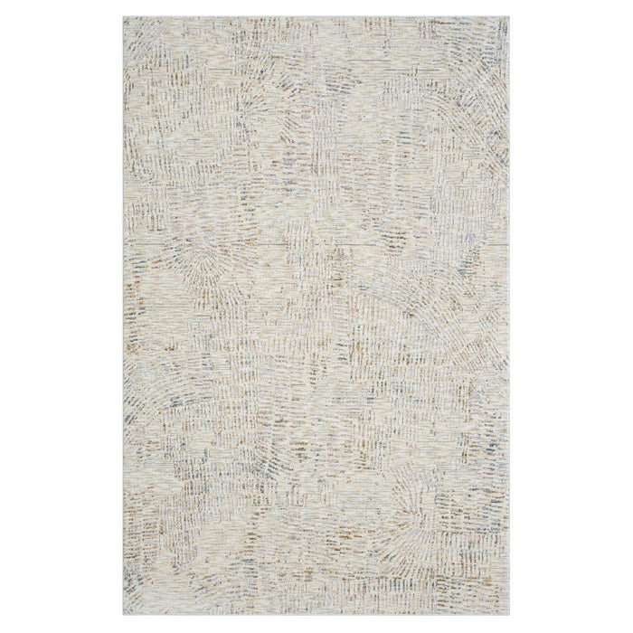 10' x 14' Abstract Area Rug - Ivory And Gray