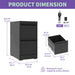 Giga steel vertical filing cabinet with lock, suitable for A4, legal, and letter size files, featuring multiple drawers and a secure lock