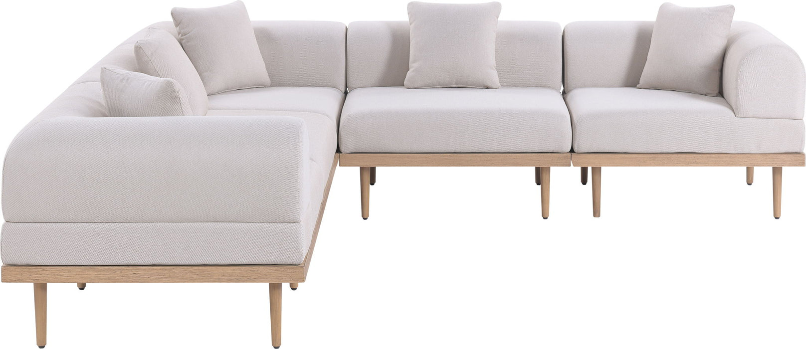 Laguna - 5 Piece 106.5" Upholstered Outdoor Patio Modular Sectional