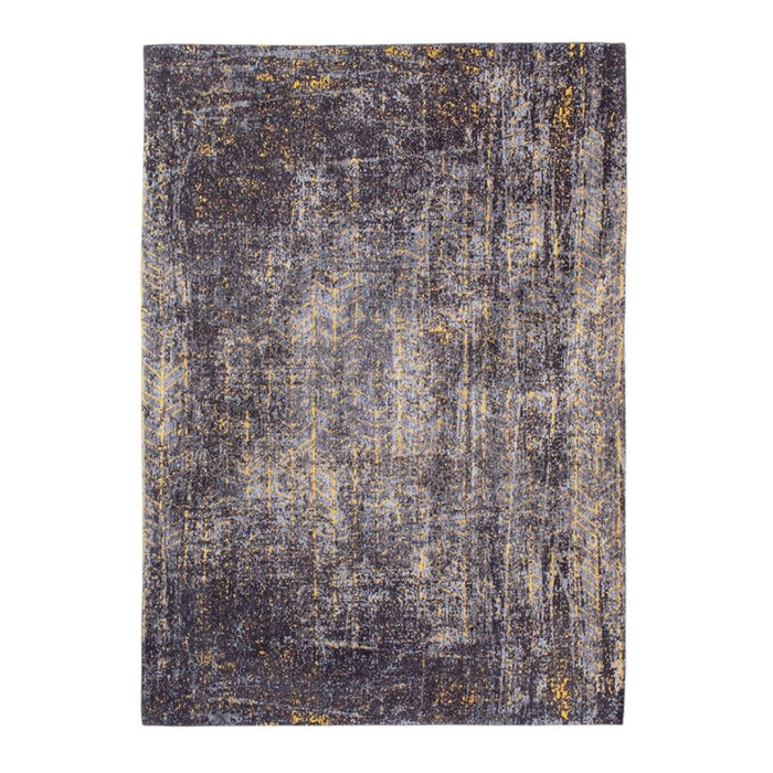 5' X 7' Chevron Washable Area Rug (548413) - Black / Gold