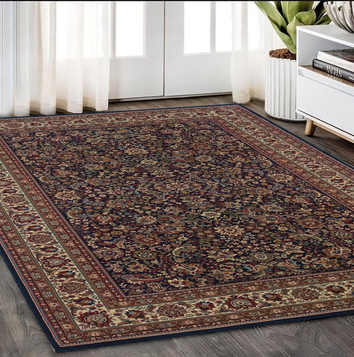 5' X 8' Oriental Area Rug - Blue And Red