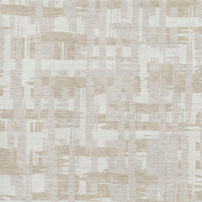 10' X 14' Striped Washable Area Rug With UV Protection (705683) - Ivory / Tan