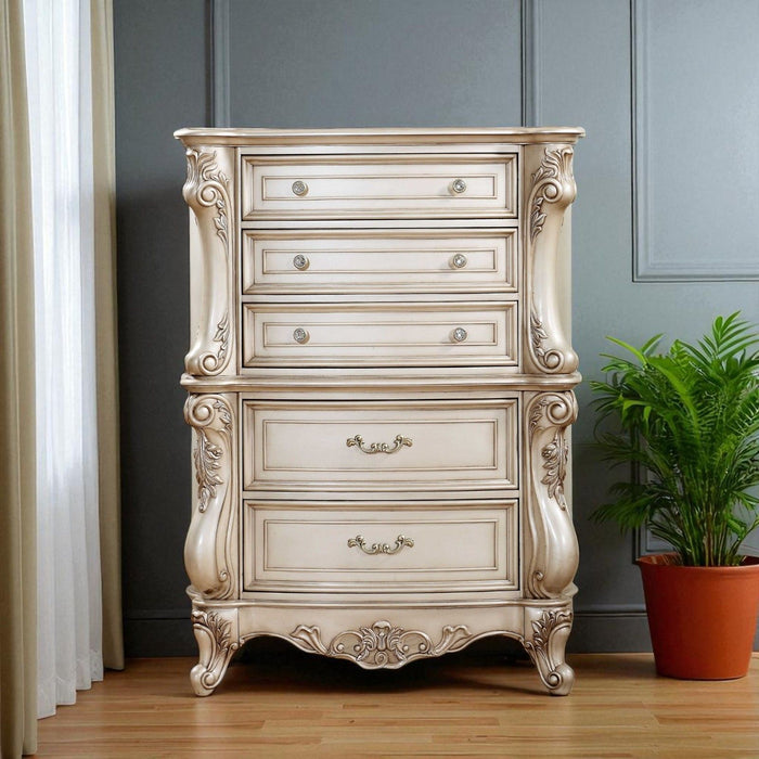 Wooden Chest - Antique White
