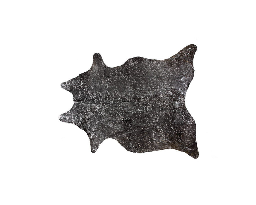 5' x 7' Cowhide Hand Knotted Area Rug - Brown And Silver