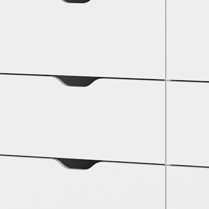 Manufactured Wood Six Drawer Modern Dresser - White