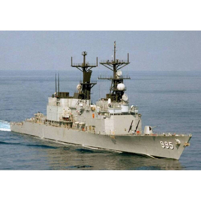 Hand Painted Model Boat - Blue / Gray