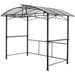 Black 8x5ft Giga outdoor grill gazebo with steel hardtop, side shelves, and patio canopy for BBQ and outdoor shading.