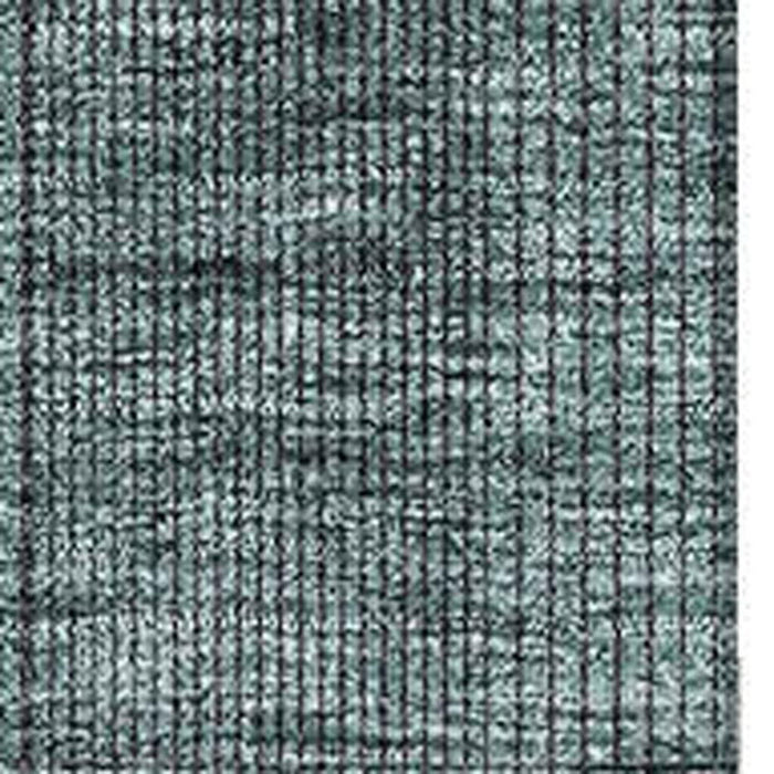 10' X 14' Striped Washable Area Rug With UV Protection - Teal And Gray