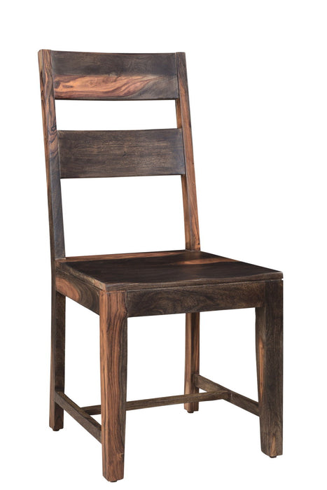 Solid Wood Ladder Back Dining Room Side Chairs (Set of 2) - Dark Brown