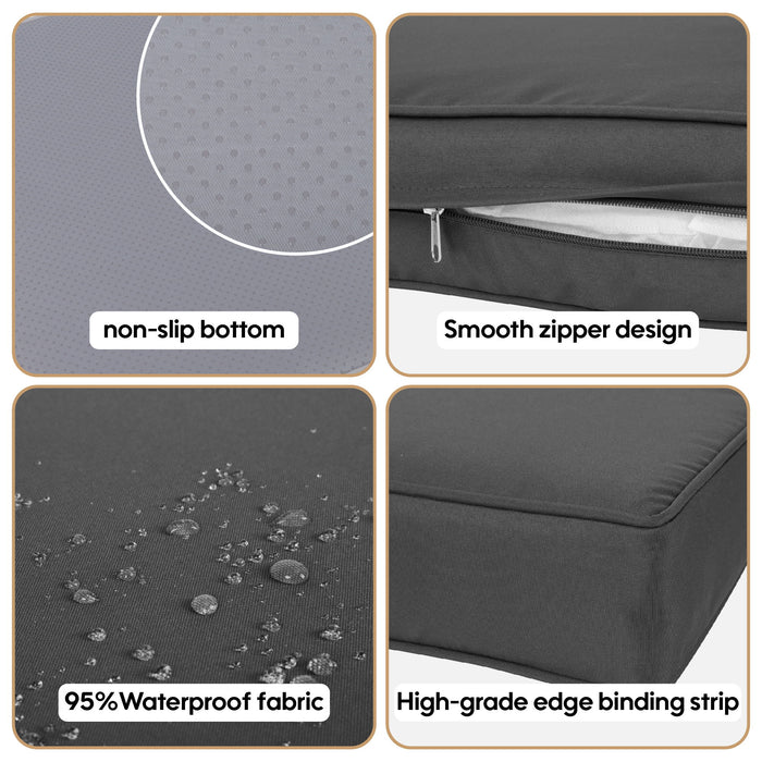 Giga 14-pack cushion covers for 7-piece wicker sectional sofa, seat and back slipcovers with zippers, for sofa protection and style.