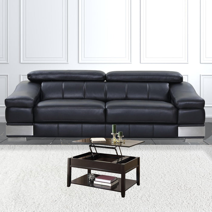 Manufactured Wood Lift Top Coffee Table With Storage - Black