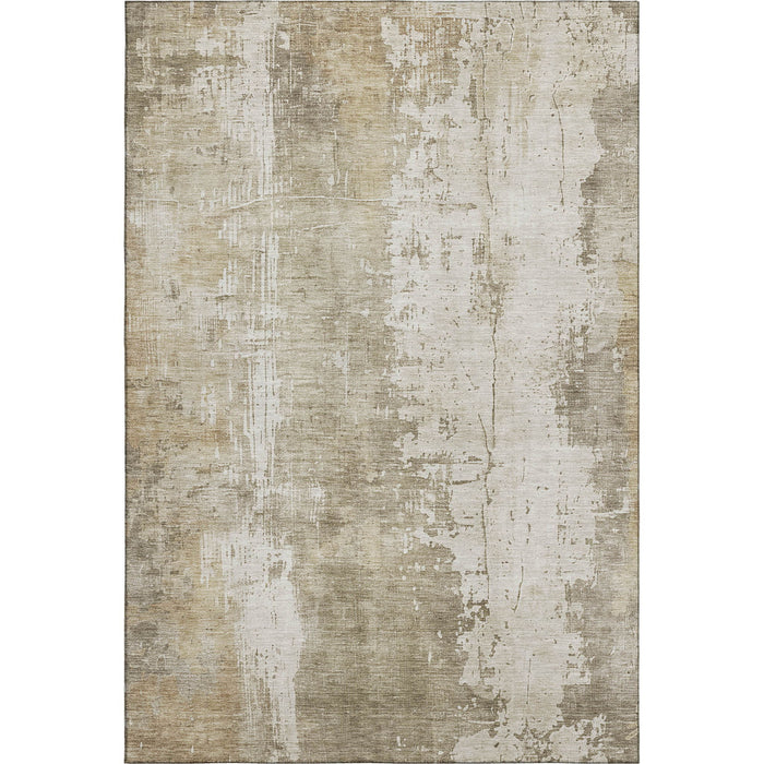 10' X 14' Abstract Washable Area Rug With UV Protection (696038) - Taupe / Ivory