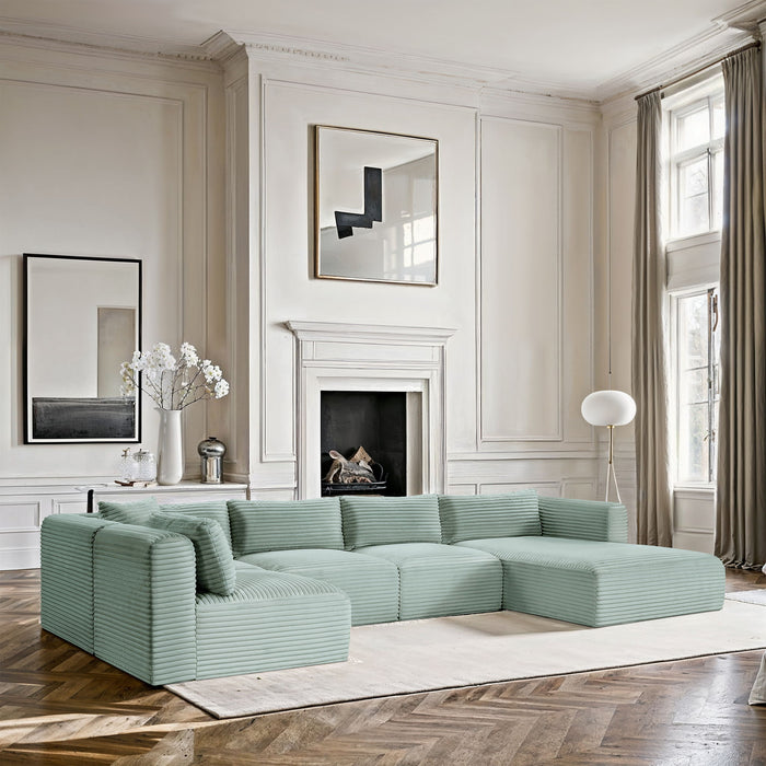 Shaggy - 5 Piece Modular U-Shaped Sectional