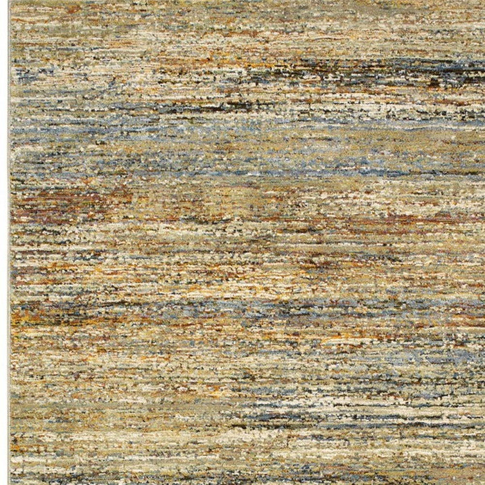 6' x 9' Abstract Area Rug - Gold And Green