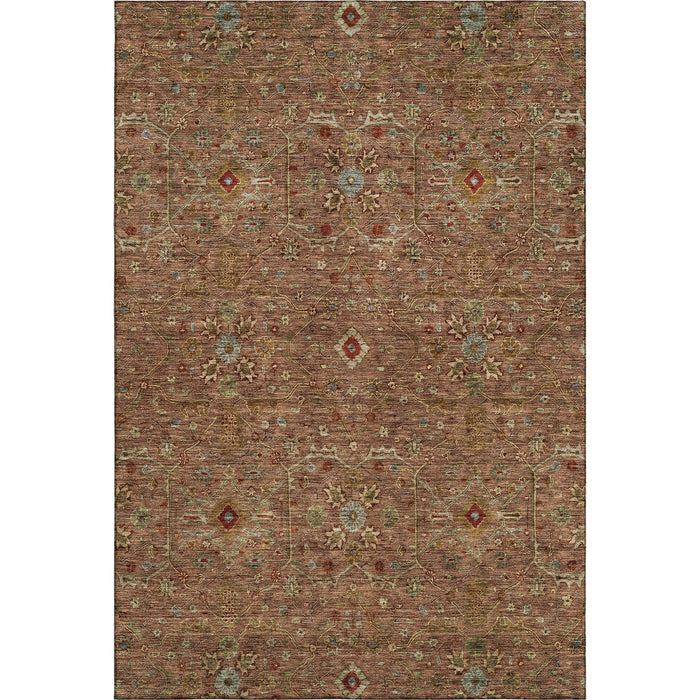 10' X 14' Oriental Washable Area Rug With UV Protection (685492) - Rust / Gold / Blue