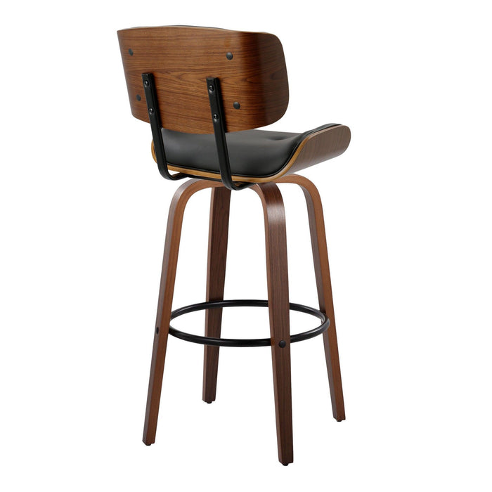 Lombardi - 30" Fixed-Height Barstool (Set of 2) - Walnut Base