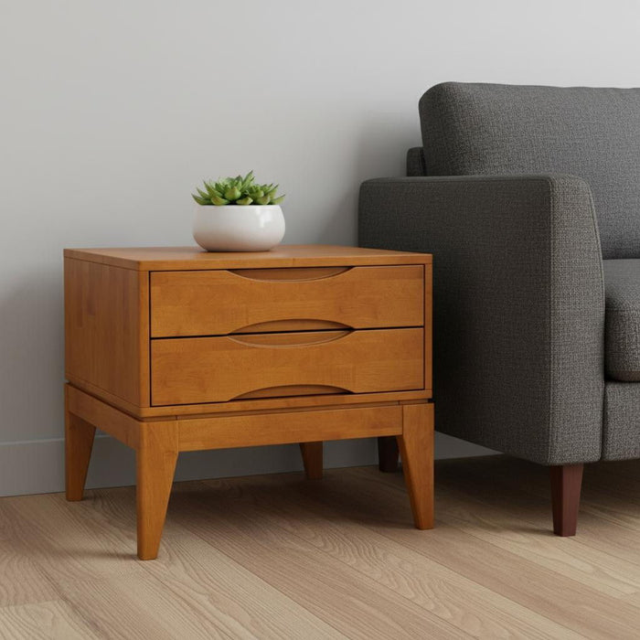 Square End Table - Brown