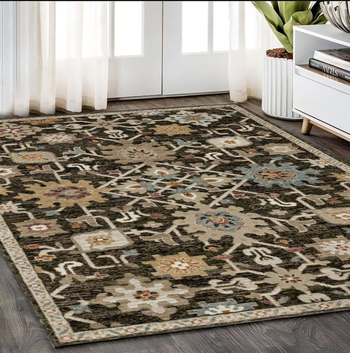 5' X 7' Oriental Area Rug - Brown