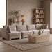 Meridian Furniture Hammond velvet performance fabric 4-piece stationary sectional sofa with plush upholstery and modern design.