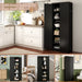 Giga kitchen pantry accent cabinet with four adjustable shelves and a sturdy freestanding design for organized storage.
