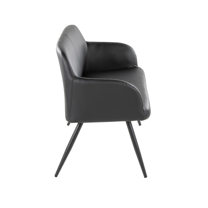 Daniella - High Back Bench - Black Steel Legs