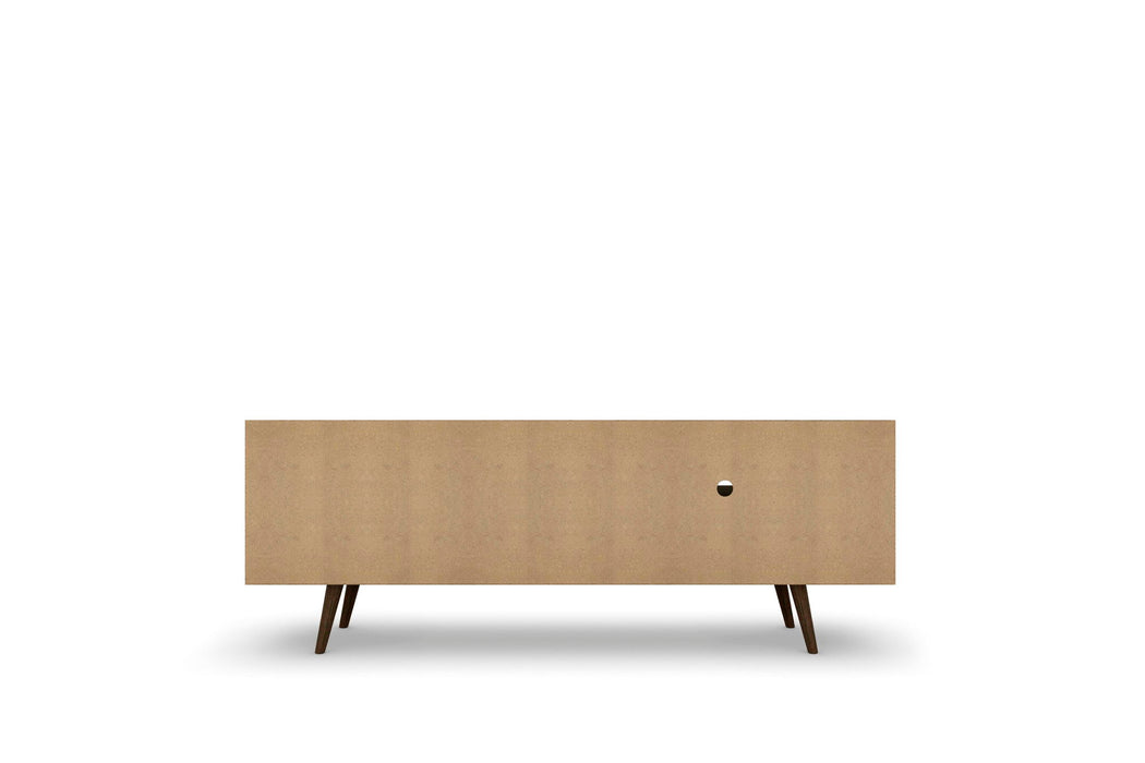 Manhattan Liberty - 63" TV Stand With Rustic Brown Frame