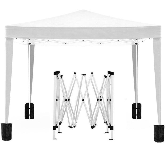 Giga 10x10 ft folding canopy with four removable sidewalls, portable outdoor event shelter, UPF 50+ gazebo for parties and camping