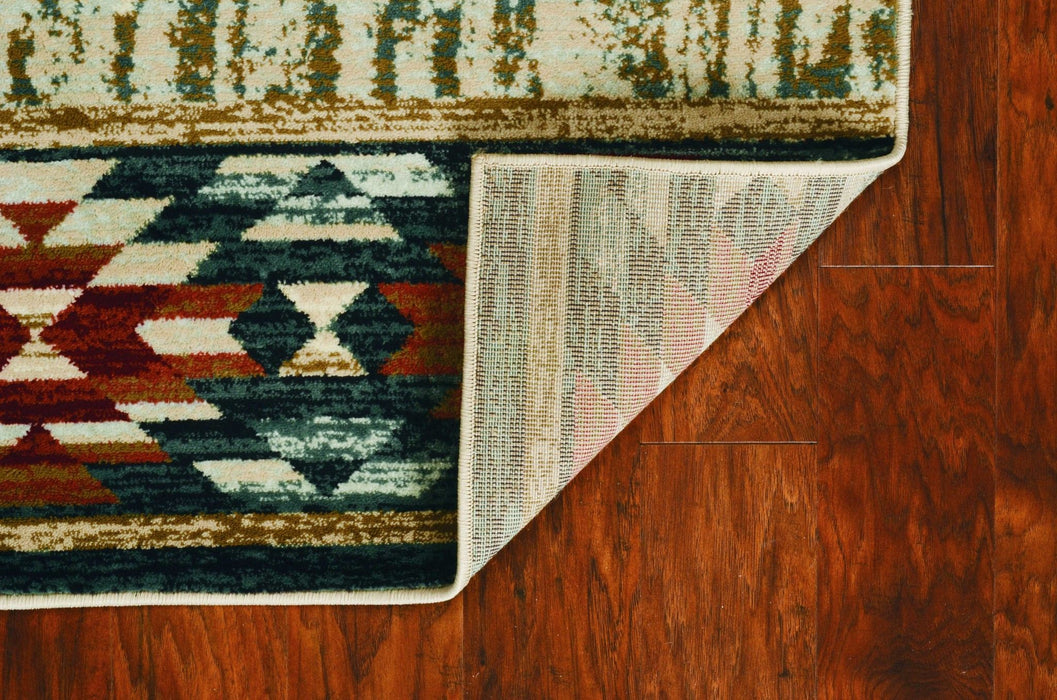 9' x 12' Woodland Lodge Area Rug - Ivory Beige And Gray
