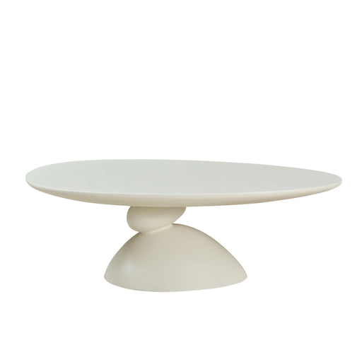 Giga Lucky Stone Shaped End Table with a smooth, polished surface and unique stone-inspired design for modern home decor.