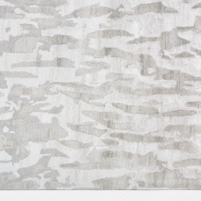 8' x 10' Abstract Tufted Handmade Area Rug - Gray Taupe And Silver