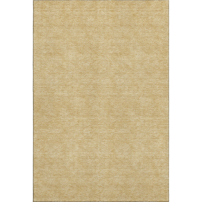 10' X 14' Geometric Washable Area Rug With UV Protection (682859) - Gold / Ivory