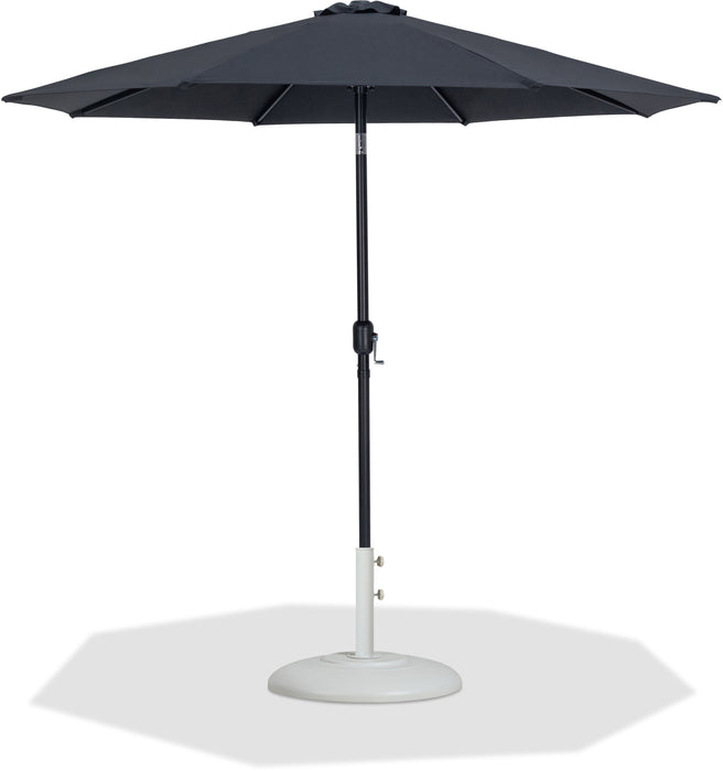 Fiji - Aluminum Patio Umbrella With Round White And Black Base