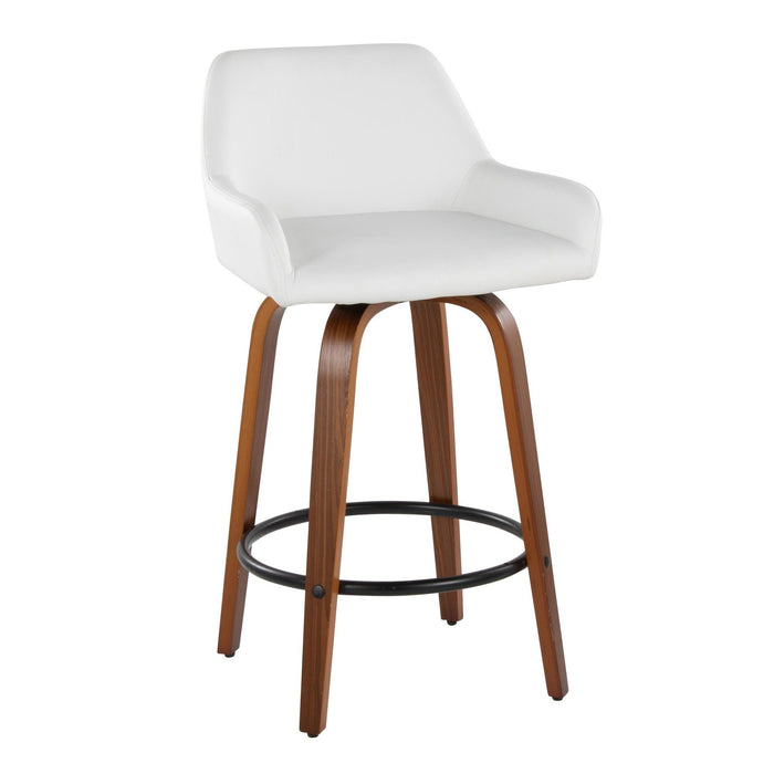 Daniella - 26" Fixed-Height Counter Stool (Set of 2) - White And Black