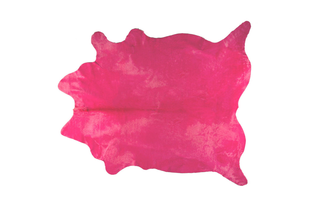 5' x 7' Hand Knotted Area Rug - Pink Cowhide