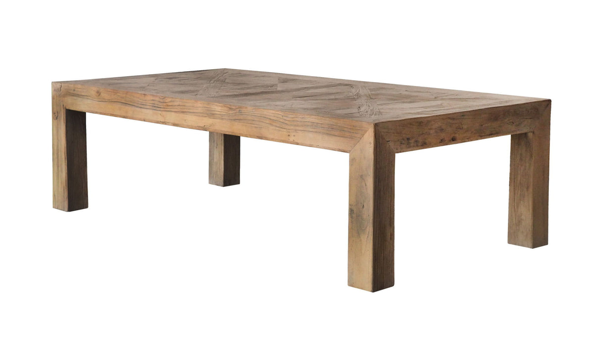 Classic Rectangular Wooden Coffee Table - Natural