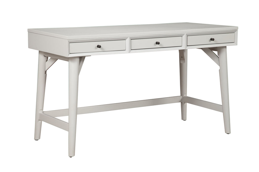52" Solid Manufactured Wood Writing Desk With Three Drawers - White