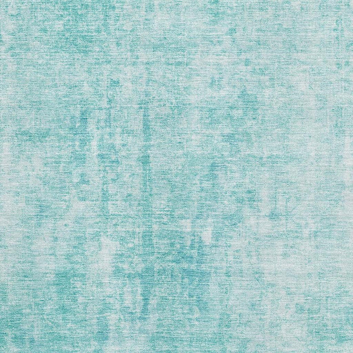 10' X 14' Abstract Washable Area Rug With UV Protection (654814) - Teal / Ivory