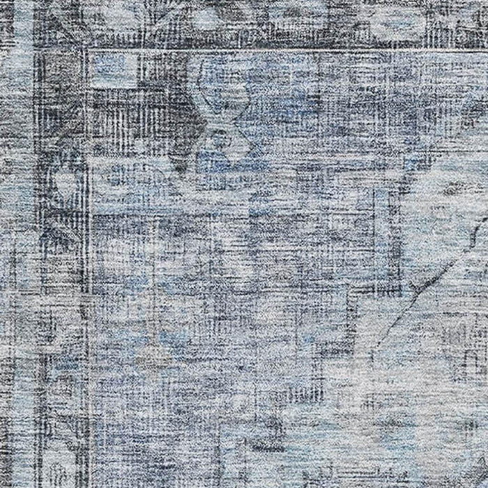 10' X 14' Oriental Washable Area Rug With UV Protection (699388) - Blue / Gray
