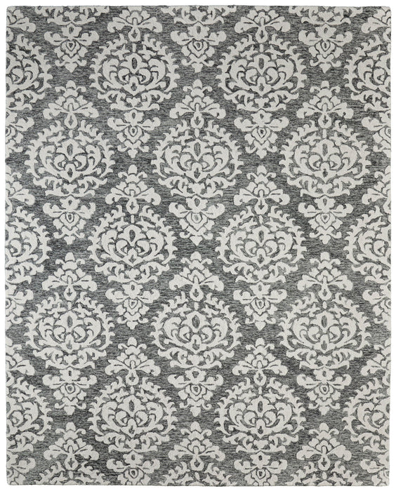 12' X 15' Floral Hand Tufted Area Rug - Gray
