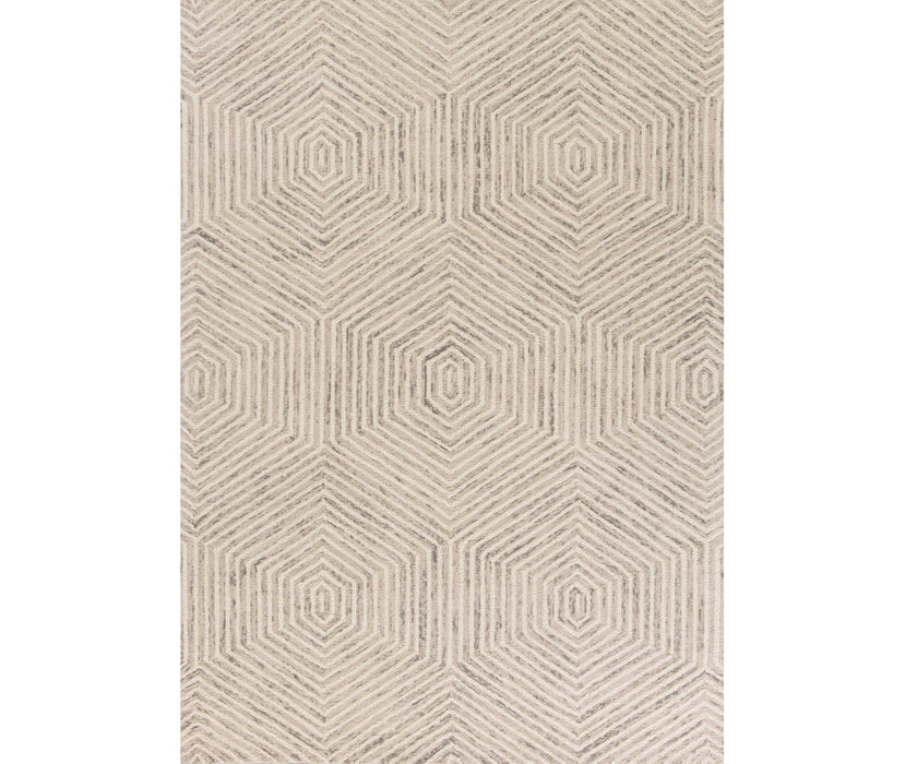 9' x 12' Wool Geometric Hand Tufted Area Rug - Sand Beige