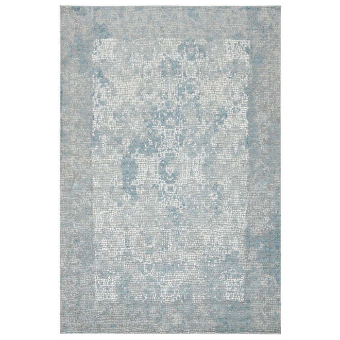 10' X 14' Medallion Viscose Area Rug - Gray