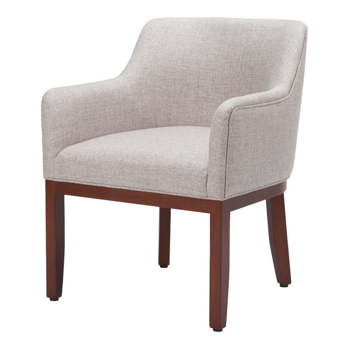 Upholstered Fabric Dining Arm Chair - Gray / Brown